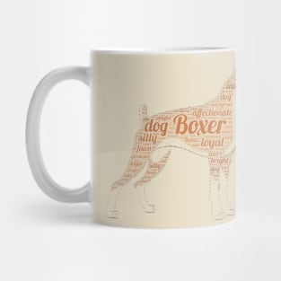 Boxer Wordcloud for Lighter Backgrounds Mug